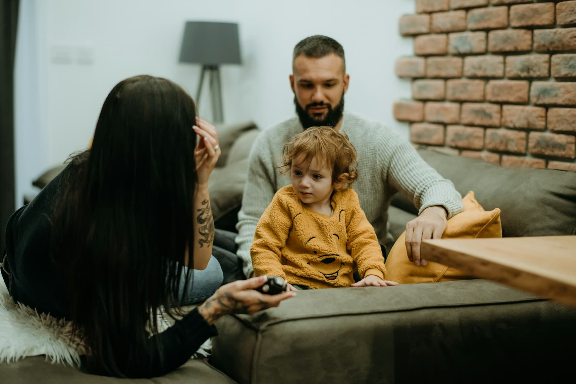 Family moment at home