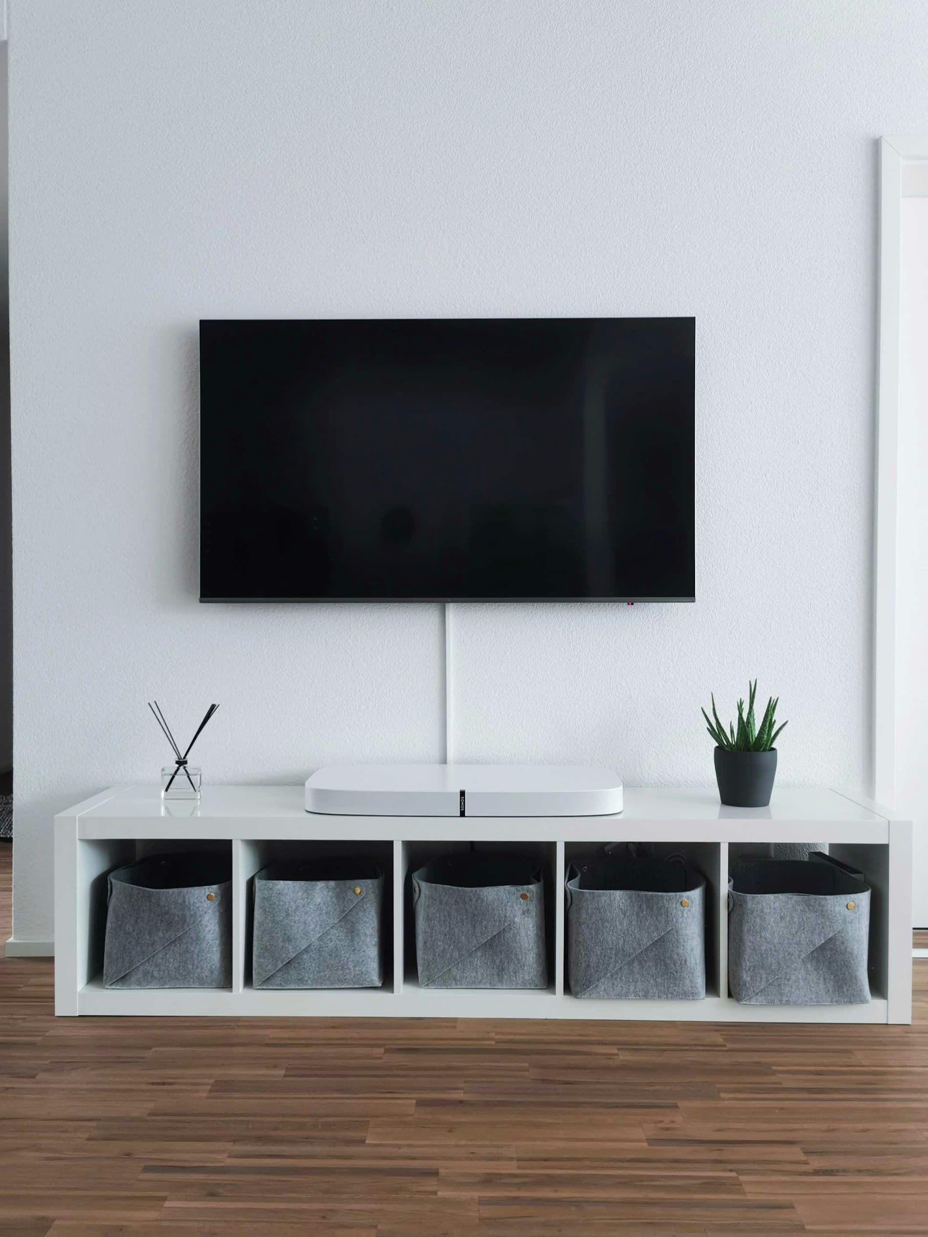 Wall-mounted smart TV